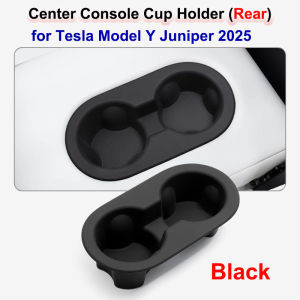 Silicone Center Console & 2nd Row Water Cup Holders for Tesla Model Y Juniper 2025 2026 Drink Limiter Cover for Model Y Launch