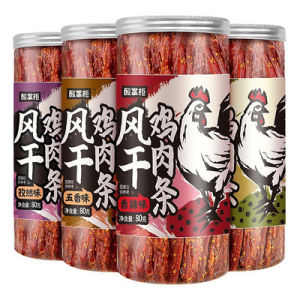 酸掌柜Dried chicken breast jerky 80g high protein reduced fat chewy casual and appetizing snacks