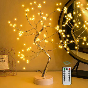 108 LED Tabletop Bonsai Tree Light With Remote Night Light Shimmer Tree Lamp For Christmas Valentines Home Decoration