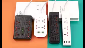 Kord Sambungan Universal 5-Dalam-1 Dengan 2 Port USB Dan 1 Port Jenis-C Palam British