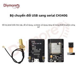 diymore | Bo Mạch Phát Triển ESP32-CAM-MB WiFi BT Với Mô-đun Camera OV3660 Chuyển Đổi USB Sang Serial CH340 Micro USB Type-C Dành Cho Các Dự Án DIY