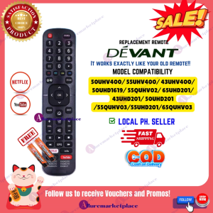 DEVANT SMART TV REMOTE CONTROL Replacement - 50UHV400/ 55UHV400/ 43UHV400/ 50UHD1619/ 55QUHV02/ 65UHD201/ 43UHD201/ 50UHD201 /55QUHV03/55UHD201/65QUHV03 Remote Control for DEVANT TV