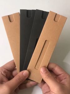 50Pcs Kraft Pen Case Pencil Pouch Pen Sleeve Pen Gift Box Kraft Paper Ballpen Packaging