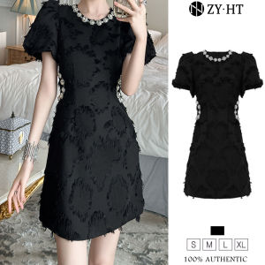 ZYHT EraVogue เดรสผู้หญิง เดรสสีดำ เดรสแขนพอง เดรทรงเอ เดรสทำงาน เดรสไฮโซ เดรสวินเทจ เดรสออกงาน เดรสปาร์ตี้ ชุดราตรี 20660
