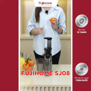 Máy ép chậm trái cây rau củ mini FUJIHOME SJ08 2 lưới lọc kép Inox đảo chiều bảo chống kẹt quá nhiệt