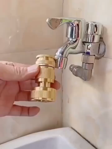Dual Thread Faucet Connector 1/2 3/4 Quick Connect Tap Adapter For Water Inlet Hose Garden Laundry