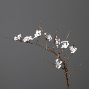 Artificial Rattan Floral Branch Cherry Blossom Peach Branch Zen Home Study Tea Table Decoration Decoration Ceramic Vase Suit