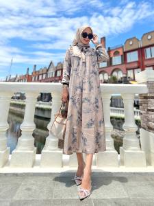 MIDI DRESS SILK IMPORT/ GAUN VIRAL 2024 / MIDI DRESS WANITA BAHAN JATUH / DRESS KONDANGAN / MIDI DRESS TALI LEHER / DRESS KOREAN SYTLE / BLOUSE SILK MOTIF BUNGA / GAMIS IBU-IBU MODEL SEKARANG / DASTER MEWAH / ATASAN LONG TUNIK