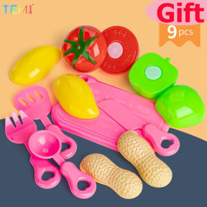 【As a Gift Only】 CHILD SAFETY PLASTIC VEGETABLES FRUITS PRETEND PLAY CUTTING TOYS GIFT FOR KIDS