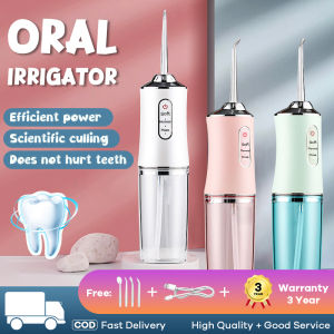 Portable Water Flosser Oral Irrigator Teeth Cleaning Pulse Water Deep Cleaning Teeth Large Water Tank to Prevent Dental Calculus