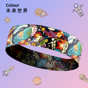 Sweat Absorbent Sports Headband for Running Yoga Fitness Boys Girls Children Anti Slip Sweat Wicking Hair Tie Yoga Headband