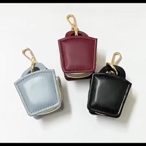 Hộp Đựng Trang Sức Nhỏ Gọn Bằng Da PU Có Móc Khóa Khóa Kéo Dành Cho Nữ Tiện Dụng Khi Đi Du Lịch Đựng Bông Tai Nhẫn Charm Túi Xách