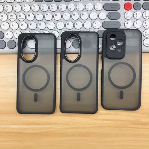 HYBRID Acrylic Clear/Matte Magnetic Phone Case for Honor X7C 200 X9C X9B Smart 200 Pro Magic 7 6 Pro Cover Casing