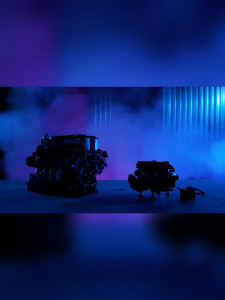 Motorized V8 ถังเครื่องยนต์ Technic Car ของเล่น V8 เครื่องยนต์ Building Block Assembly 660pcs ถังเครื่องยนต์อิฐเด็กคริสต์มาสของขวัญ