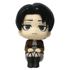Bandai | 10cm Anime Attack on Titan Figure Look Up Levi Ackerman / Eren Jaeger / Mikasa Cute Q Version PVC Figurine Collectible Toy Model