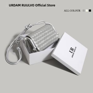 URCDN RDALVO | Elegant Silver Braided Casual Crossbody Bag