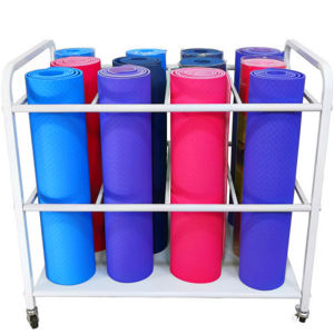 Multi-Layer Yoga Storage Rack Foam Roll Organizer Yoga Mat Holder Fitness Equipment Storage Solution for Yoga Room
