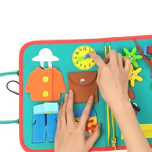 Baby Busy Board Early Educational Toys Early learning and educational books Felt learning board Toddler Busy Board Montessori Sensory Toys Learning Motor Skills Autism Preschool Activities Educational Travel Toy Baby