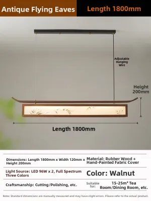 VOGUE | Song Aesthetics Zen Style Solid Wood Linear Pendant Light