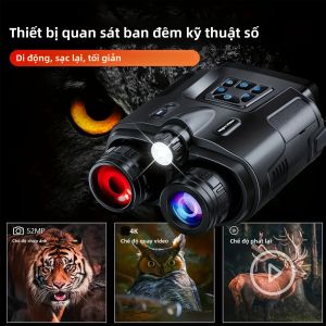 Kính Nhìn Đêm 4K Với Zoom Kỹ Thuật Số 8X Màn Hình 3 Chống Nước IP65 Pin 5000mAh 8 Cấp Độ Hồng Ngoại Dành Cho Cắm Trại Ngoài Trời