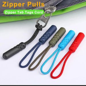 10Pcs ritsleting tarik penarik akhir patut tali zip tarik penggantian zip Tab Tag kord sambungan Fixer beg galas beg zip kord