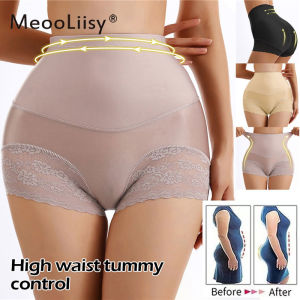MeooLiisy High Waist Abdomen Shaping Pants Ladies Antibacterial Shapewear Breathable Waist Shorts Lift Hips