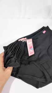 ส่งเร็วพิเศษ! Hot price 💥💥 กางเกงใน สีดำล้วน 10 ตัว ผ้าคอตตอน พร้อมส่ง ผ้านิ่ม ทน ถูก ใส่สบาย L-XXXL กางเกงชั้นใน ผ้าฝ้าย กางเกงในผู้หญิง รุ่นยกก้น