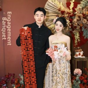 ZLVOEY | Wedding Golden Double Happiness Decoration