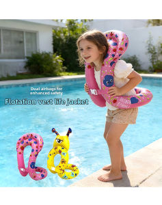 Kids Inflatable Life Jacket Children Safety Life Vest Buoyancy Aid For Swimming Beach Water Sports