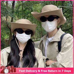 Outdoor Fisherman Hat - Warerproof Sun Protection & Adjustable Drawstring Travel Beach Cap