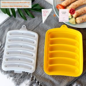 DOLO DAKING | Silicone Sausage Mold for Steaming Meat Fish Shrimp Ham Sausages