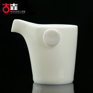 Handmade Dehua White Porcelain Gongfu Tea Sea Yuzhu Glaze Public Cup Chaiyi Chen Quality Restaurant Supplies Tea Tools