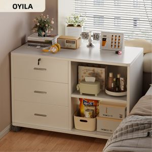OYIla | Lockable Bedside Storage Cabinet
