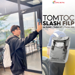 Ba lô Tomtoc Slash-T64 Flip Laptop Backpack 18L 16 inch T64M1 - Hàng chính hãng - Thiết kế thời trang vải siêu nhẹ chống nước Có đệm dày và mềm ở mặt sau bằng bọt với đường viền để giảm bớt tải nặng và thoải mái