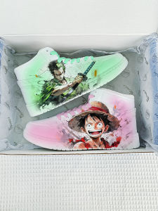 Warrior Summer New Arrival One Piece Anime Peripheral Sauron Luffy Limited Edition Thin Breathable Mandarin Duck High-Top Board Shoe Men