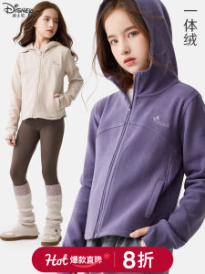 Disney Girls Hooded Jacket Casual Style Childrens Sweatshirt Warm Polyester Fiber Spring Autumn Season Fashionable Kids Clothes