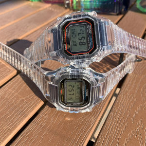 สายรัด Aotelayer + เคสสำหรับ C-Asio G-Shock DW-5600 GW-B5600 G-5600E G-5000 GW-M5610 G-5600E G-5000 สายนาฬิกาข้อมือสร้อยข้อมือโปร่งใสเครื่องมือ