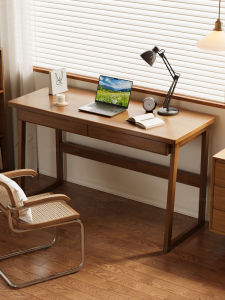 SAMEDREAM | Solid Wood Study Desk with Drawer