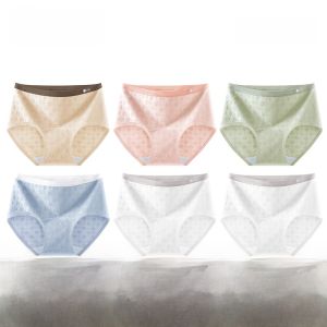 Antibacterial Pure Cotton Ladies Underwear Extended Crotch Seamless Triangle Shorts Comfortable mid Waist Design for Young Women