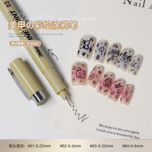 Internet Celebrity Best-Selling Nail Beauty Graffiti Pen Fluoresent Marker for Nail Beauty Shop Tool Acrylic Quick-Drying Waterproof Pull Line Marker Pen