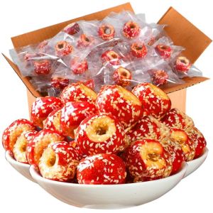 Freeze dried hawthorn seedless independent packaging sour and sweet appetizer Bingtanghulu snack