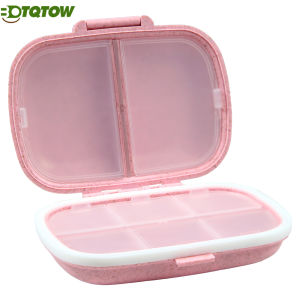 1 ชิ้น Travel Pill Organizer กล่อง 8 ช่อง Moisture Proof Pill แบบพกพาขนาดเล็กกระเป๋าคอนเทนเนอร์ยาสําหรับวิตามิน