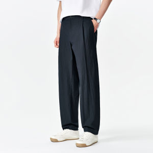 MIANXIANSHENG | High Density Comfy Loose Pleated Trousers