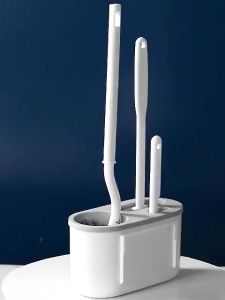 YYDS Toilet Brush 3 in 1 Set Wall-mounted Multifunction Silicone Bathroom Cleaning Brush With Holder