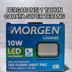 MORGEN SOROT LED FLOOD LIGHT PRO 10W 10 WATT CAHAYA PUTIH IP65 SNI GARANSI 1 TAHUN BAGUS KUALITAS TERJAMIN