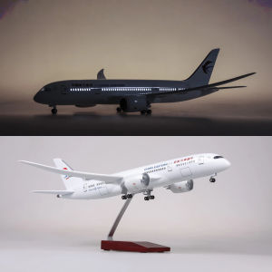 1/130 Scale 43cm China Eastern B787 Diecast Resin Airplane Model Kit with Landing Gear Wheel for Collection Display or Gift