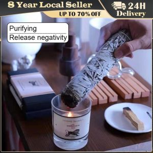 【White Sage/Holy Wood 】Palo Santo Natural Sticks Wooden Smudging Stick Peruvian Holy Wood Meditation Spiritual Fragrance White Sage ZJJ-Holy-Wood
