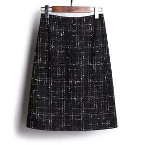 High Waist Midi Plaid Skirt Slim Fit A-Line Skirt for Women plus Size Autumn Winter Fashion Clearance Sale