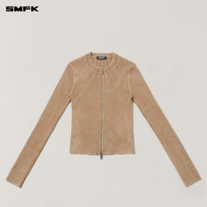 SMFK | Vintage Wild Double Zipper Knitted Cardigan