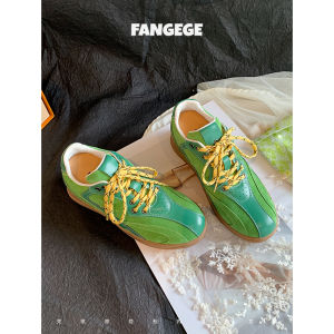 Vangogge Womens Fashionable Sporty Breathable Casual Shoes Leather Bowling Shoes Increase Height 7-9cm Four Seasons Style